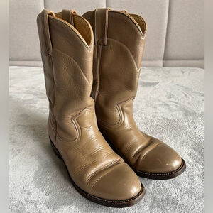 Pecos Bill Brown Leather Western Cowboy Roper Boots Size 6 B
